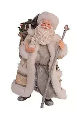 Kurt S. Adler 10.5-Inch Fabriché Snowy Woods Santa