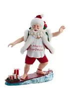 Kurt S. Adler 11.5-Inch Fabriché Surfer Santa