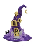 Kurt S. Adler 10.43 Inch Claydough Halloween Purple LED Witch Hat Table