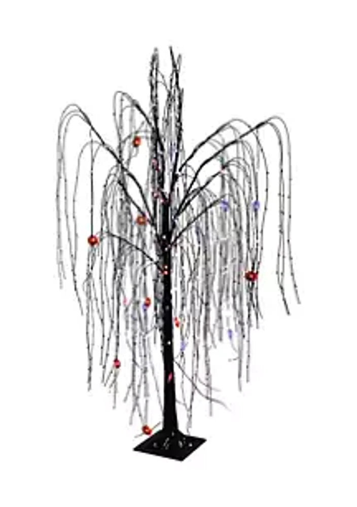 Kurt S. Adler 4 Foot Willow with 192 Purple and Orange Fairy Lights