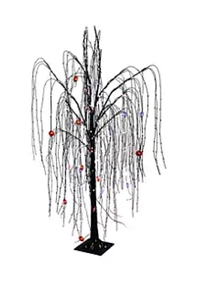 Kurt S. Adler 4 Foot Willow with 192 Purple and Orange Fairy Lights