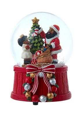 Black Santa Waterglobe