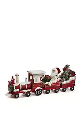 Kurt S. Adler 30.5 Inch Kringle Klaus Santa On Train