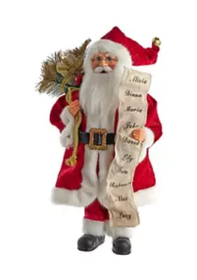 Kurt S. Adler 17.25-Inch Kringle Klaus Tradition Santa with List