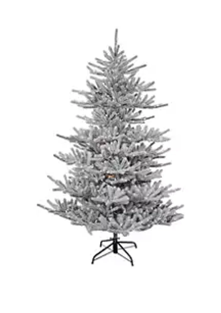 Kurt S. Adler 7 Foot Pre-Lit Flocked Pine Tree