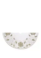 Kurt S. Adler 54 Inch Ivory Holly Tree Skirt