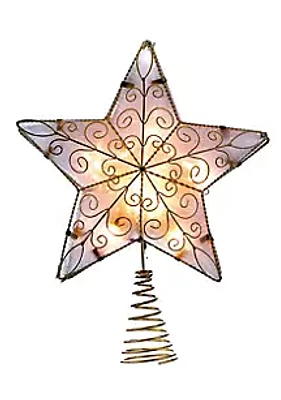 Kurt S. Adler 10 Light Gold Reflector Star Treetop