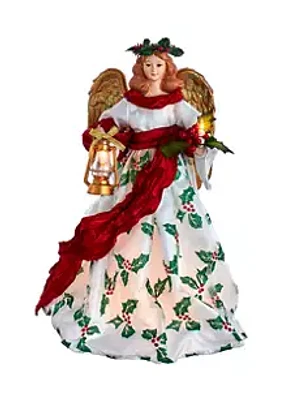 Kurt S. Adler 16-Inch 10-Light Holiday Formal Angel Tree Topper