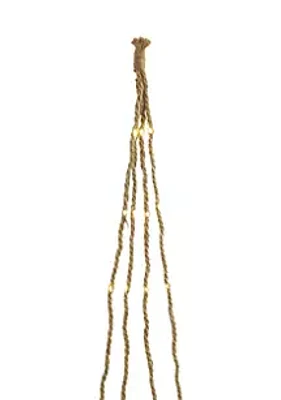 Kurt S. Adler 6 Foot Brown Burlap Rope Lights with Warm White Lights