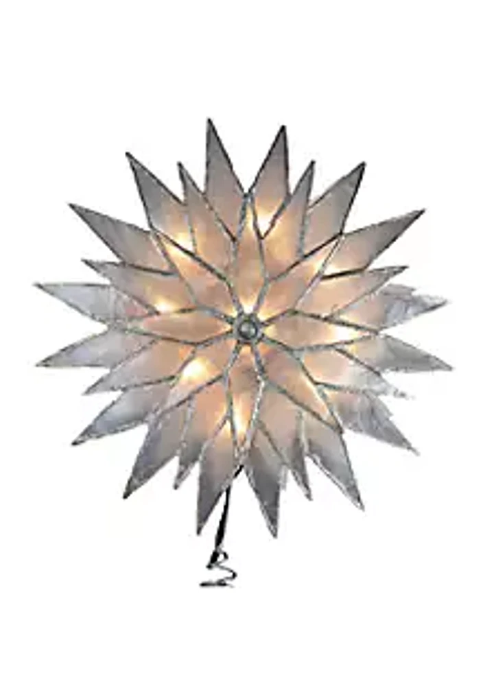 Kurt S. Adler Silver Sunburst Capiz Lighted Treetop