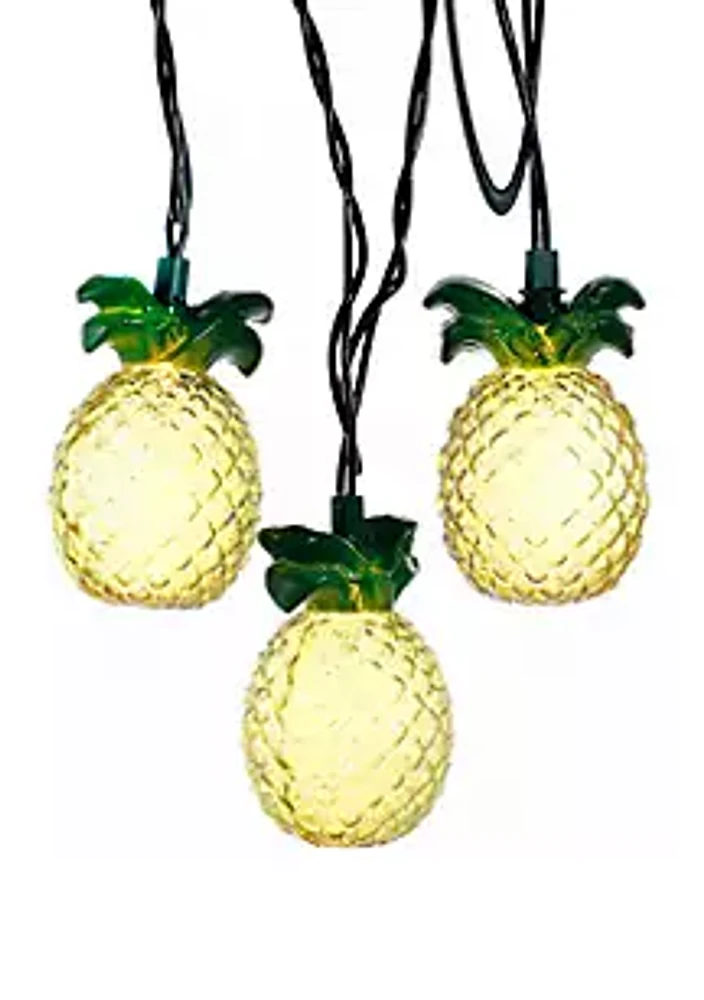 Kurt S. Adler 10-Light Glass-Look Pineapple Light Set