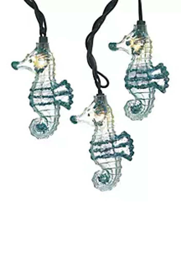 Kurt S. Adler UL 10-Light Glittered Seahorse Light Set