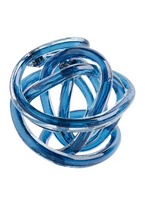 Blue Glass Knot Decoration