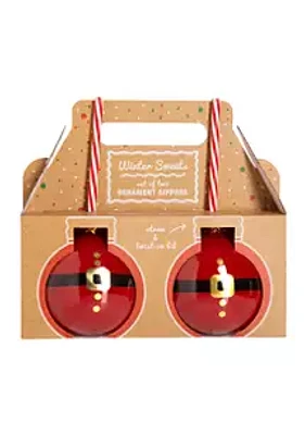 Home Essentials Set of 2 Santa Belt Ornament Drinkware