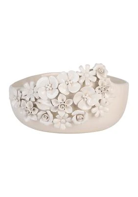 White Centerpiece Flower Bowl