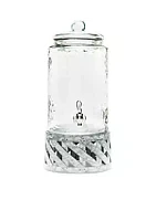 Home Essentials Galvanized Beverage Dispenser with X Crossed Base