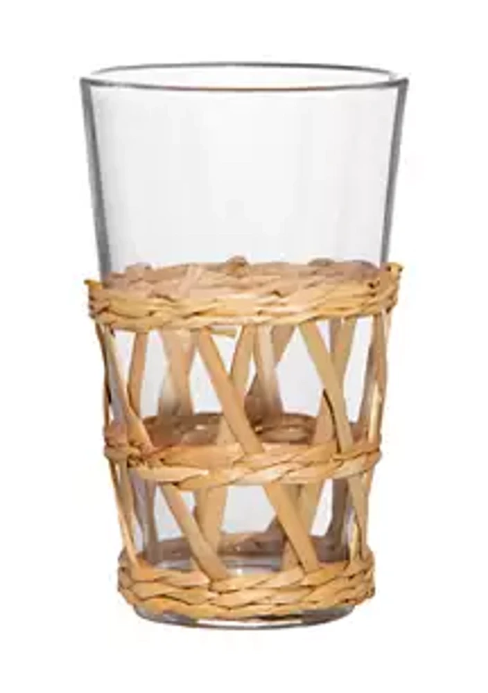 Home Essentials Rattan Highball Glass - Set of 4