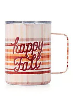 Cambridge Silversmiths 16 Ounce Happy Fall Plaid Insulated Coffee Mug