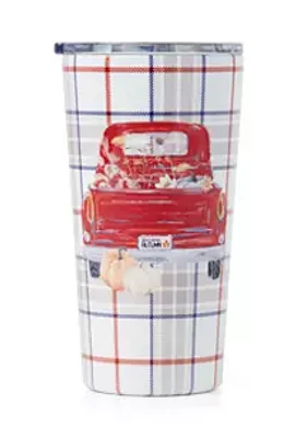 Cambridge Silversmiths 20 Ounce Red Plaid Truck Insulated Tumbler