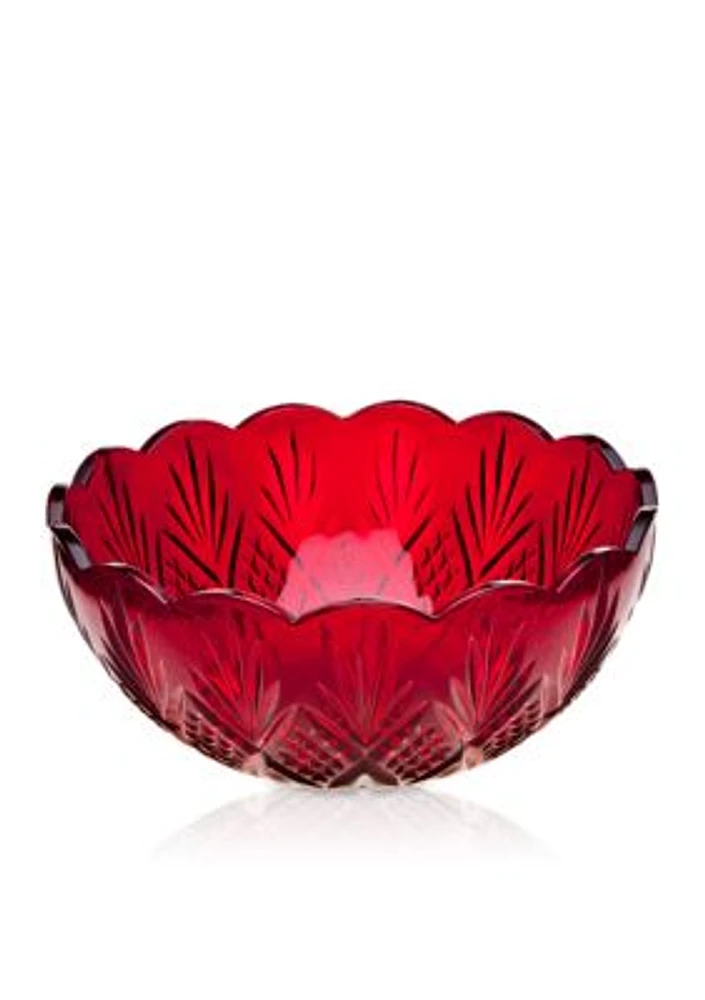 Crystal Red Serving Bowl