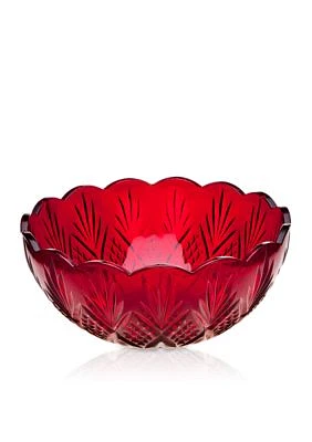 Crystal Red Serving Bowl