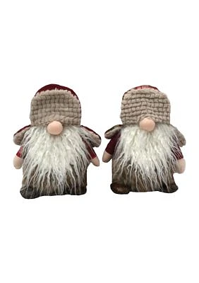 Old Plaid Gnomes Set of 2