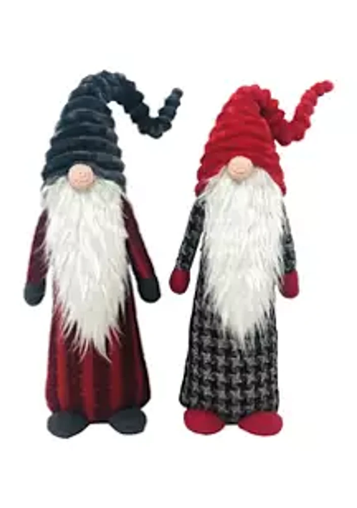 Santa's Workshop Tall Xmas Gnomes Set of 2