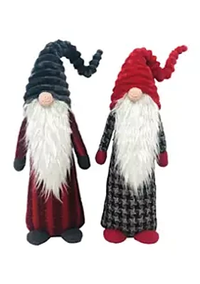 Santa's Workshop Tall Xmas Gnomes Set of 2