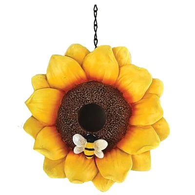 7.5" Resin Sunflower Bird House