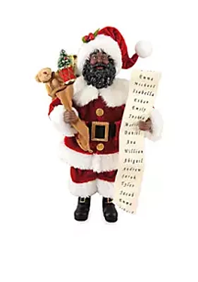 Santa's Workshop 12-in. African American Santa with List