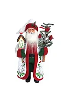 Santa's Workshop Inc 15 inch Cardinals and Holly Claus