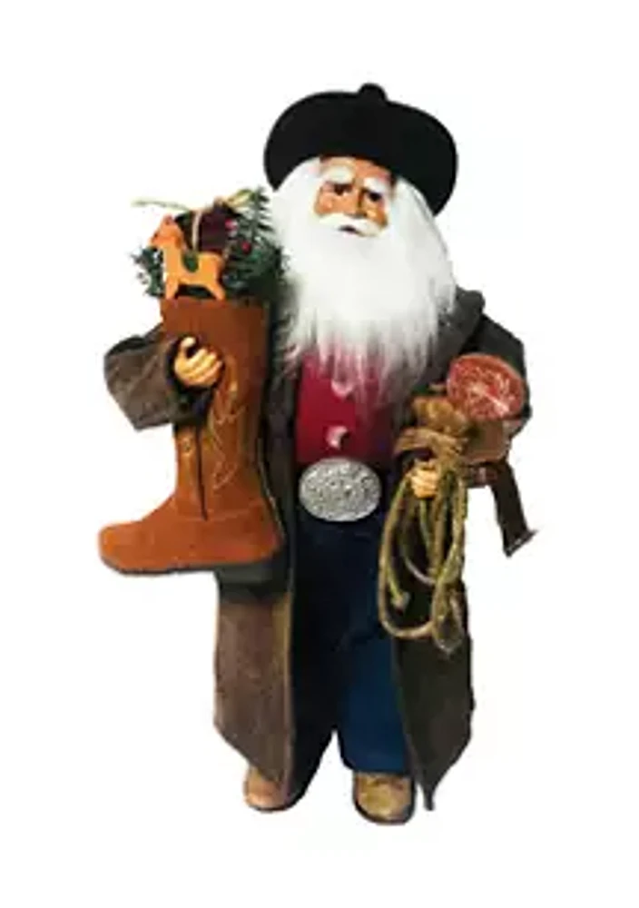 Santa's Workshop 20 Inch Cowboy With Leather Boot