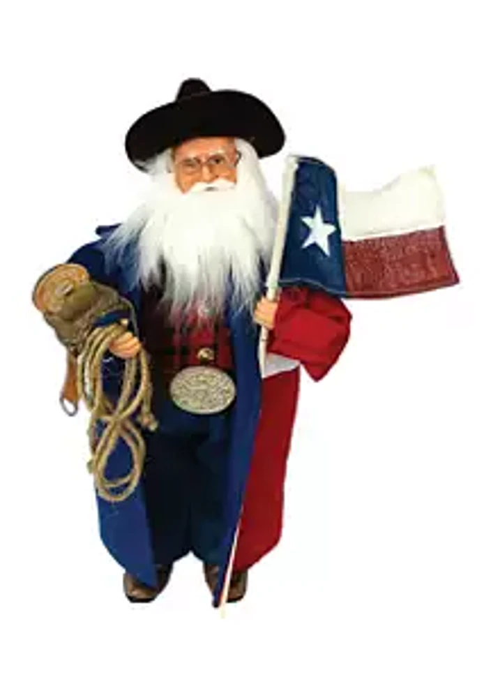 Santa's Workshop 15 Inch Texas Cowboy Santa