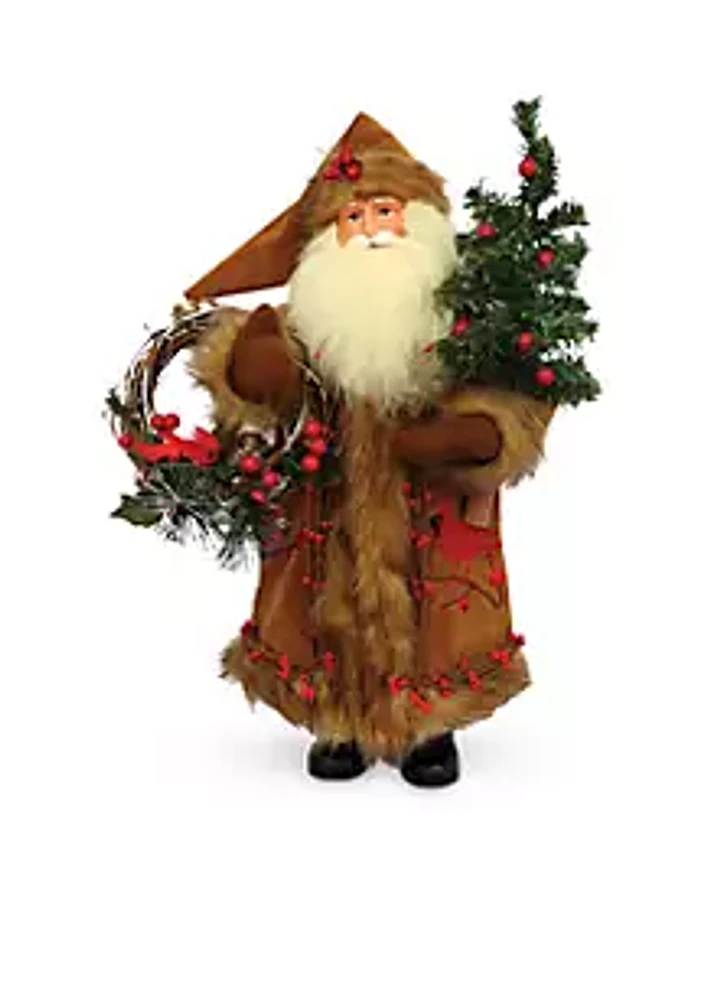 Santa's Workshop 15-inch Cardinal and Berries Santa