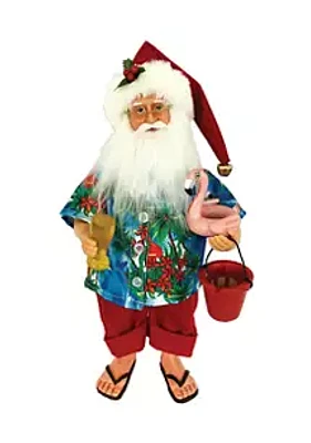 Santa's Workshop 15 Inch Santa With Flamingo Floaty