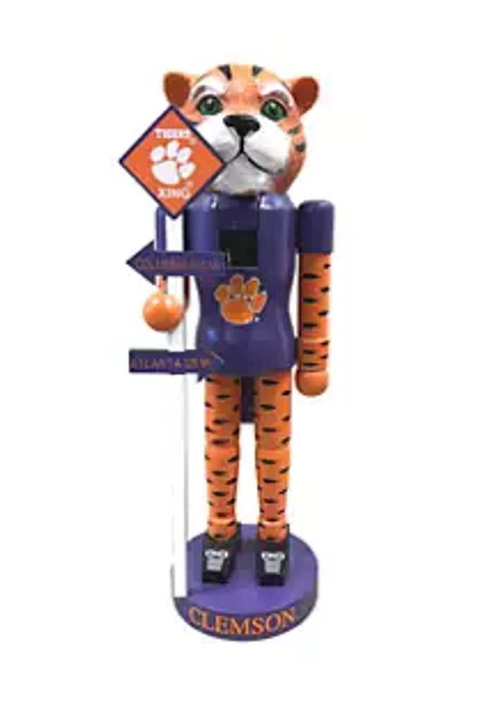 Santa's Workshop  NCAA Clemson Tigers 12 Inch Rivalry Nutcracker