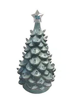 Santa's Workshop NCAA North Carolina Tar Heels 14 Inch Ceramic Tree