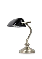 Traditional Mini Banker's Lamp With Glass Shade