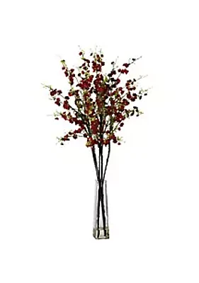 Nearly Natural Cherry Blossoms with Vase Silk Flower Arrangement