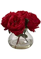 Nearly Natural Fancy Rose with Vase