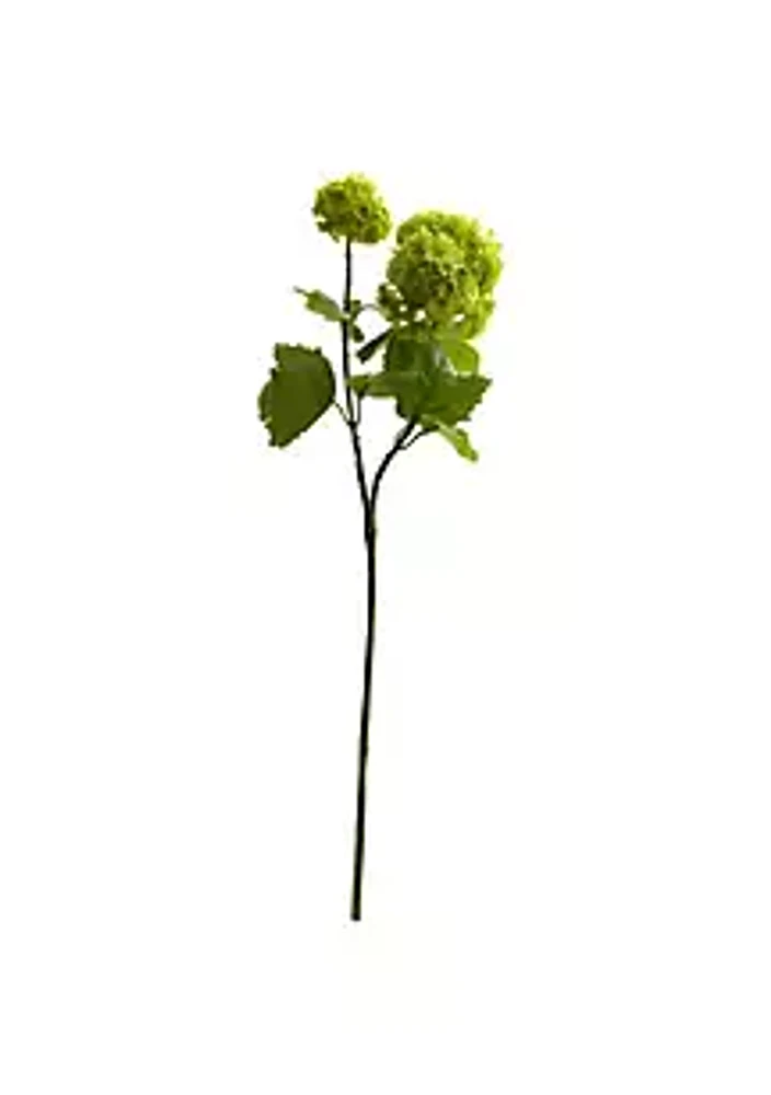 Nearly Natural 18-Inch Snowball Hydrangea Artificial Flower (Set of 6)