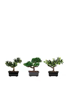 Nearly Natural -in. Bonsai Silk Plant Collection