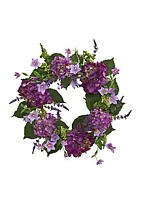 Nearly Natural Hydrangea Artificial Wreath