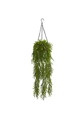 Nearly Natural 3-Foot Willow Artificial Plant Hanging Basket