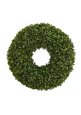 Nearly Natural 28-Inch Boxwood Artificial Wreath