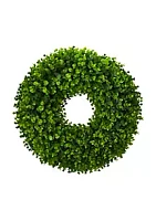 Nearly Natural 25-Inch Eucalyptus Artificial Wreath