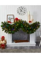 Nearly Natural Christmas Pine Extra Wide Garland