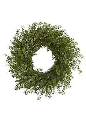 Nearly Natural 27-Inch Mixed Grass Artificial Wreath