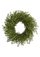 Nearly Natural 27-Inch Mixed Grass Artificial Wreath