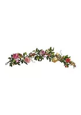 Nearly Natural Assorted Peony and Berry Garland